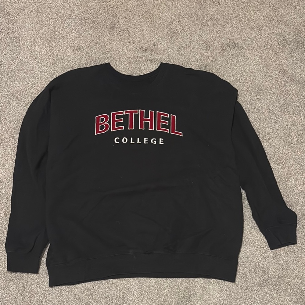 Jerzees Black Crewneck Sweater Classic Cotton Blend